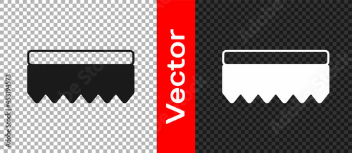 Black Sponge icon isolated on transparent background. Wisp of bast for washing dishes. Cleaning service logo. Vector