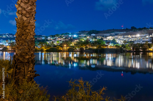 Night view of lake photo