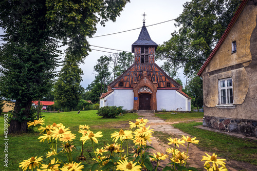 19th century Evangelical Church of Augsburg Confession in Ransk village, Mazury region of Poland photo