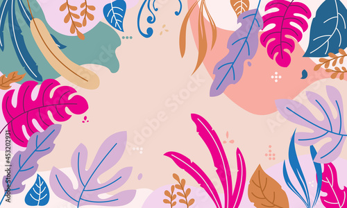 Abstract flower background frame