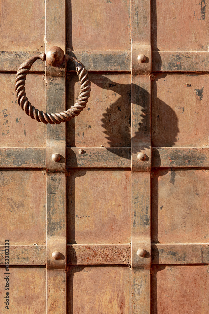 rusty metal antique old door. Forged metal doors. rusty metal antique old door. Forged metal doors.