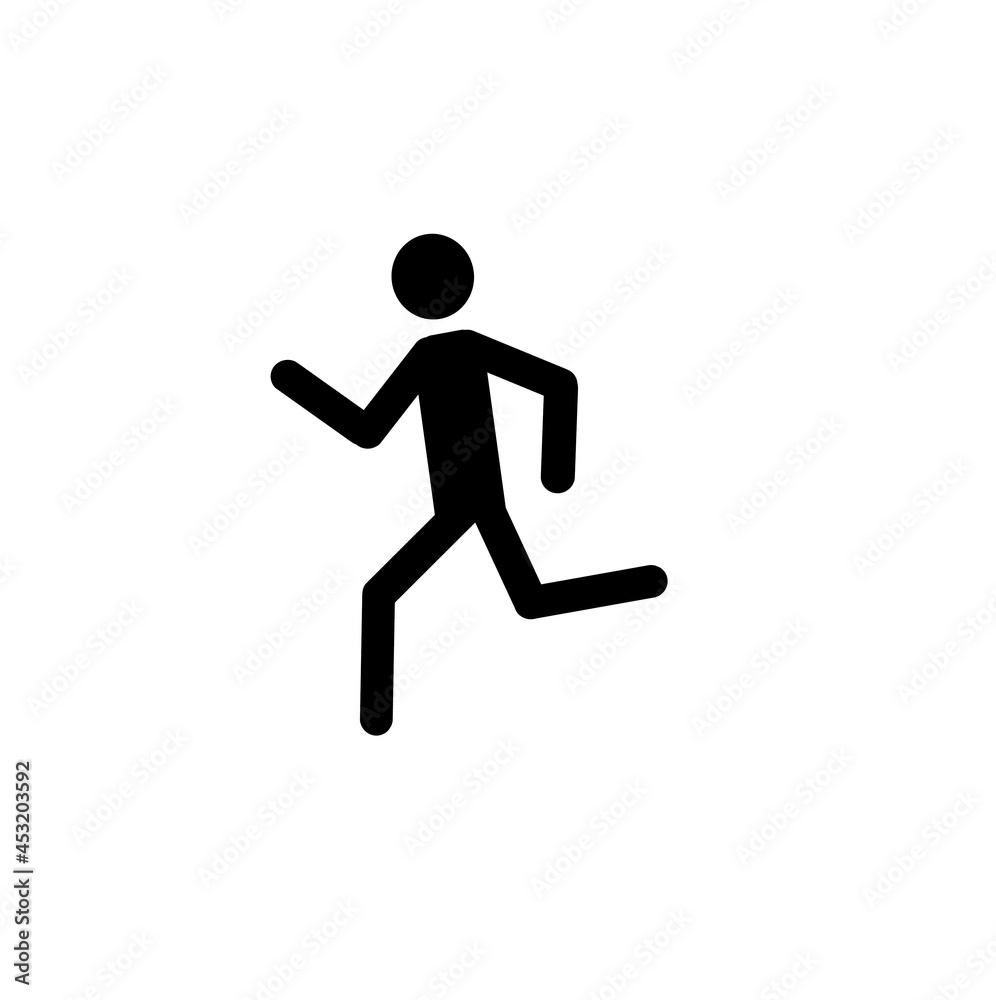
man pictogram running isolated on a white background, healthy lifestyle, sports