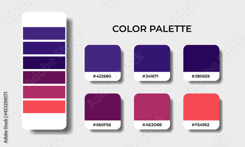 pink and purple color palettes pantone swatch