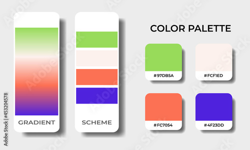 tropical gradient and solid color palettes pantone swatch sets