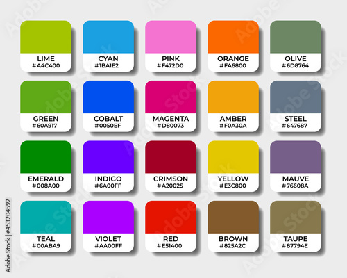 multicolor palettes pantone swatch sets