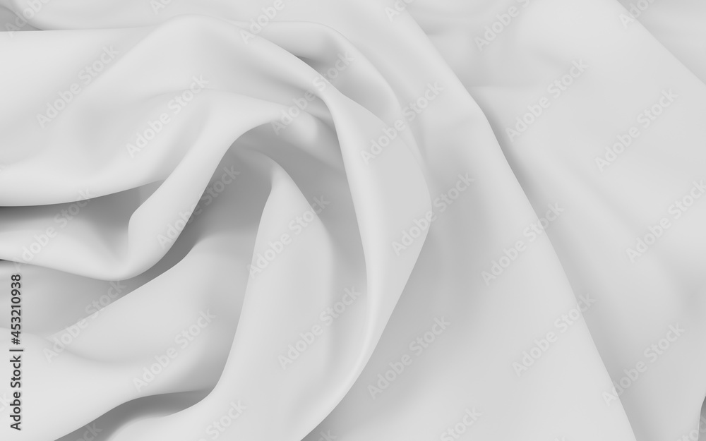 Obraz premium Flowing clothes with white background, 3d rendering.