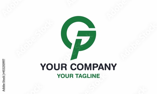 Alphabet letter icon logo GP or PG