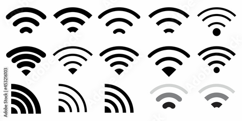 Wallpaper Mural antenna wifi network. Contact icon set. Phone icon vector. Internet broadcast. Vector illustration. Stock image.  Torontodigital.ca