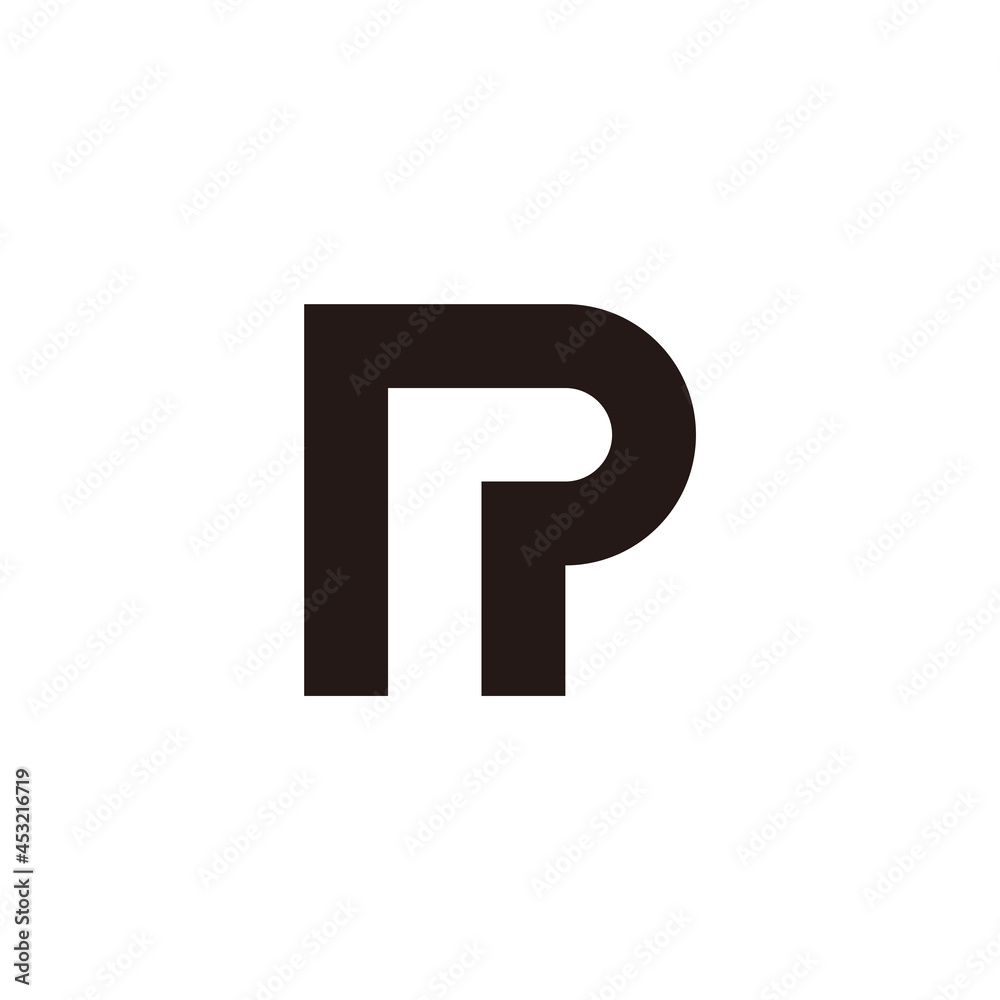 letter pr simple geometric symbol logo vector letter pr simple geometric symbol logo vector
