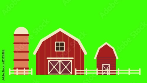 green screen , buildings , Farm house