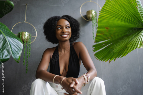 Black woman, professional, elegant and cheerful