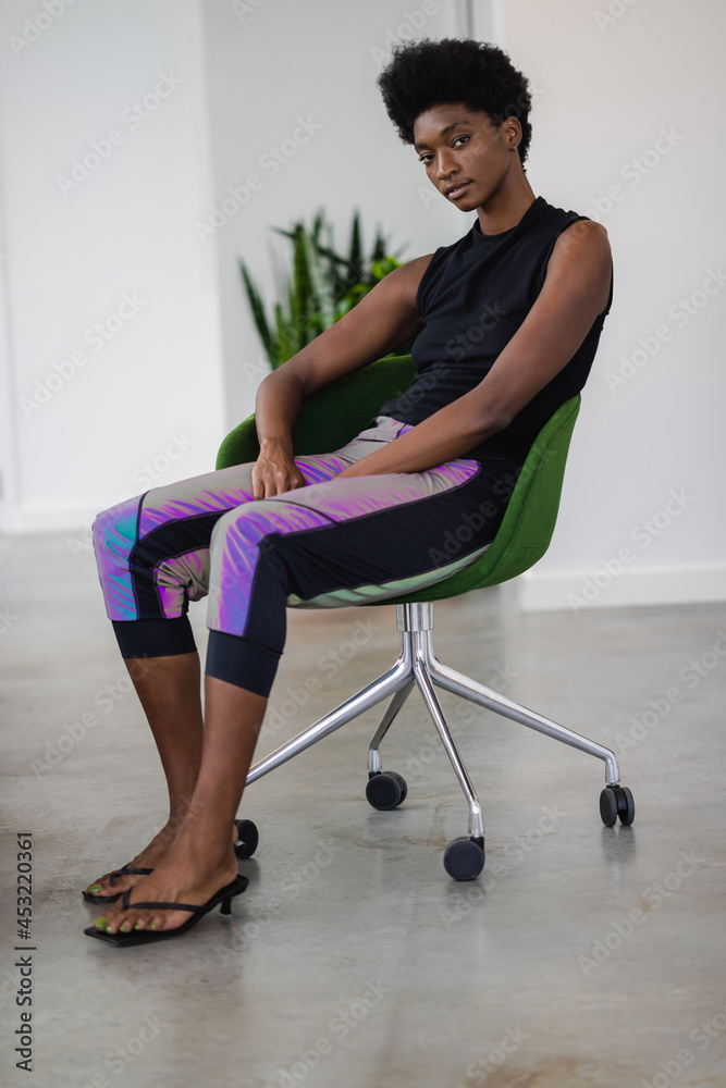 Portrait of African American woman with Natural hair Portrait of African American woman with Natural hair