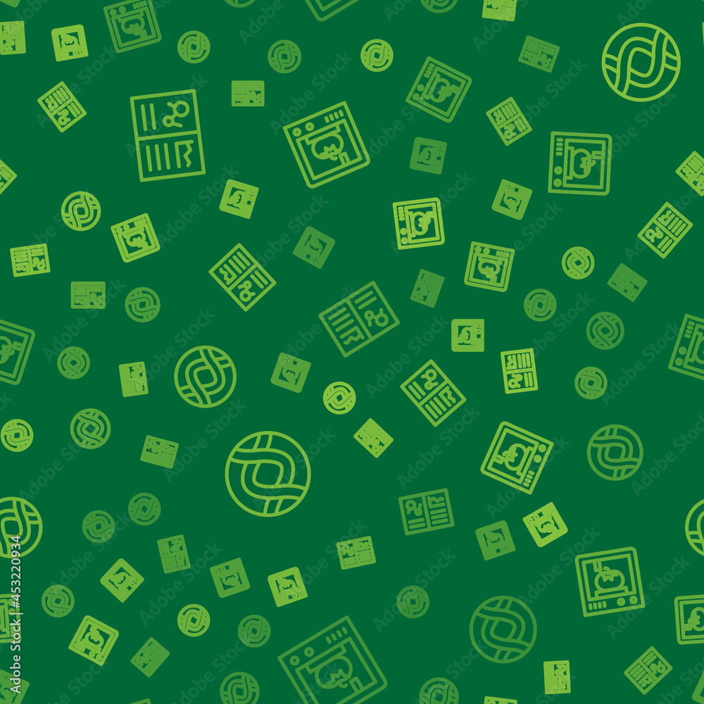 Set line Clinical record, DNA symbol and 3D printing technology on seamless pattern. Vector Set line Clinical record, DNA symbol and 3D printing technology on seamless pattern. Vector