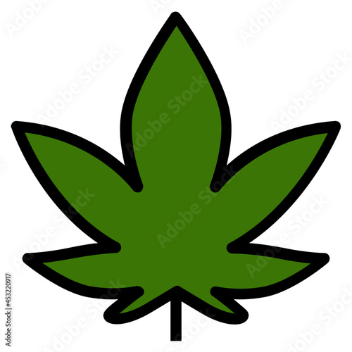 marijuana line icon