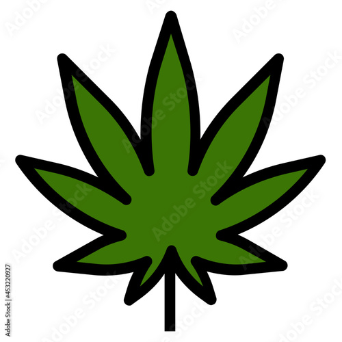 marijuana line icon