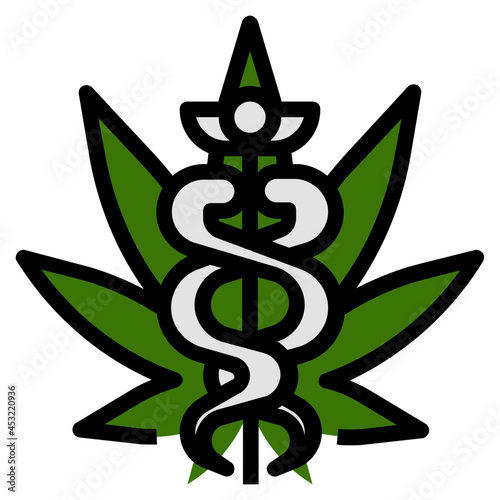 medical marijuana line icon