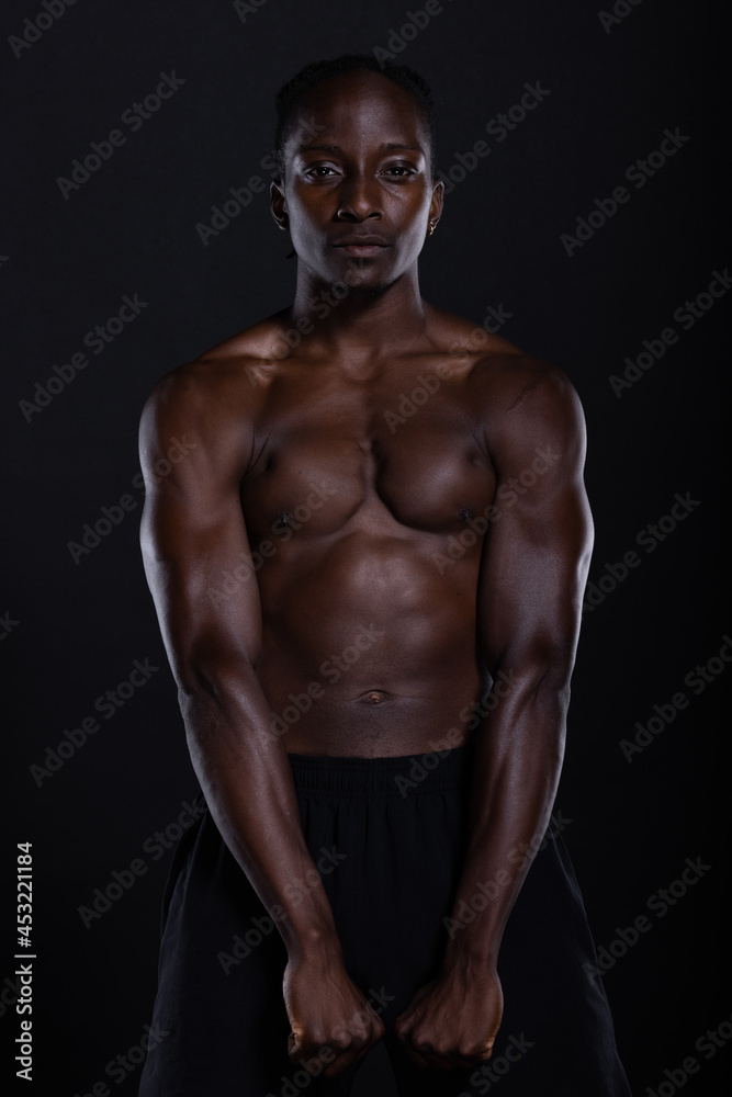 Power Black man, strength and endurance Power Black man, strength and endurance