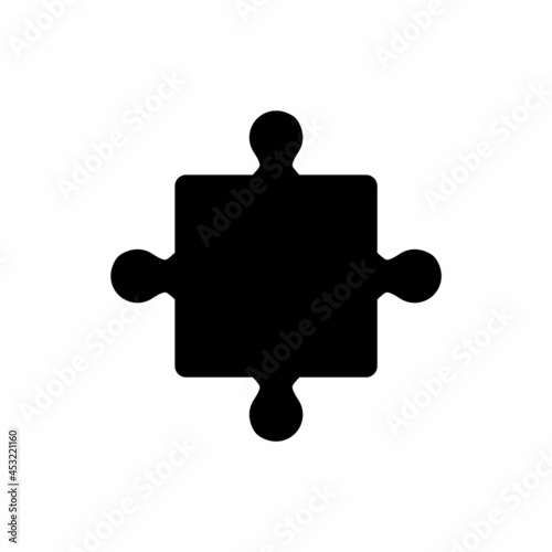 Black puzzle piece vector illustration