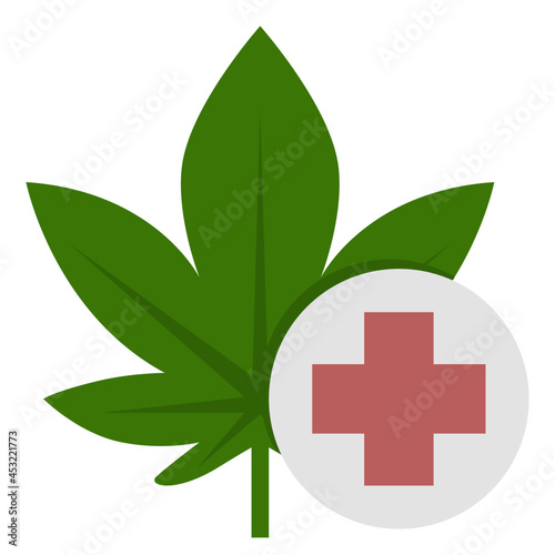 medical marijuana flat icon