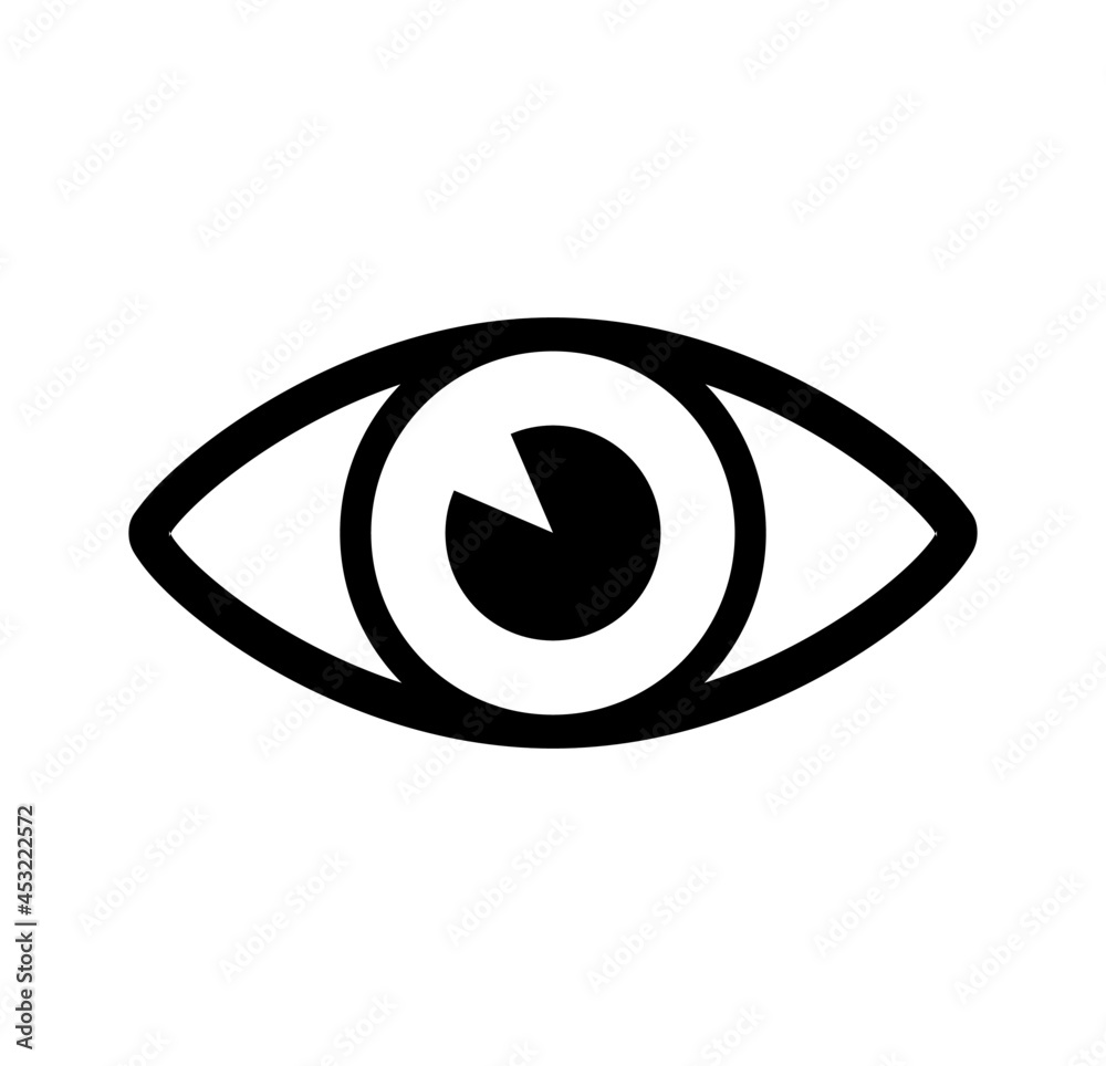 Flat eye icon symbol, siimple vector design Flat eye icon symbol, siimple vector design