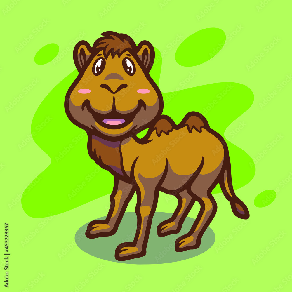 Fototapeta premium Cute camel mascot illustration design