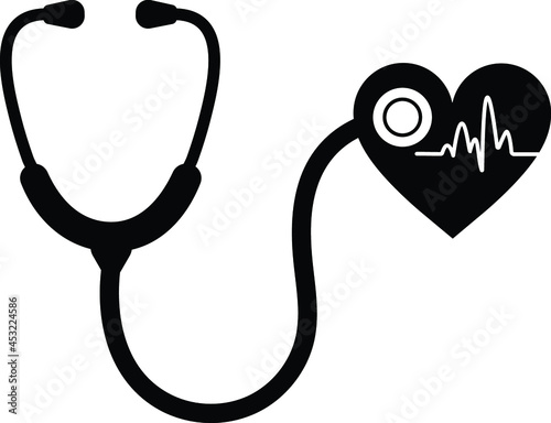 Stethoscope icon design vector graphic illustration