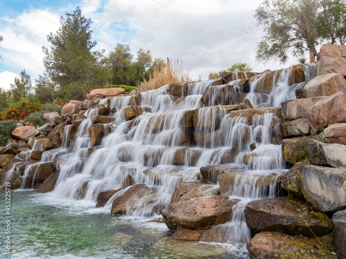 Waterfall landscape in Lake Las Vegas