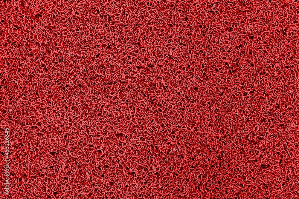 Fototapeta premium Red plastic doormat texture and background seamless