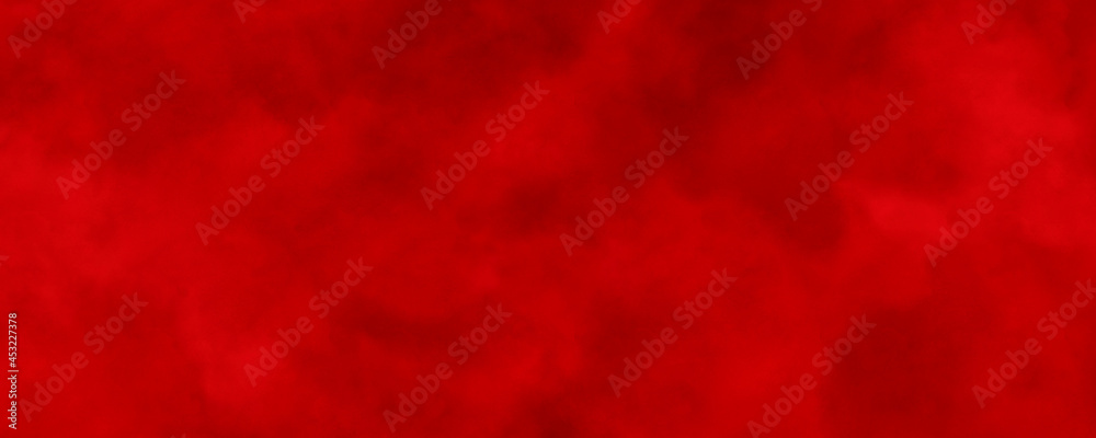 エレガントな赤の水彩背景画像/ クリスマスカラー - Red background with watercolor/ Paint stains in elegant Christmas color illustration