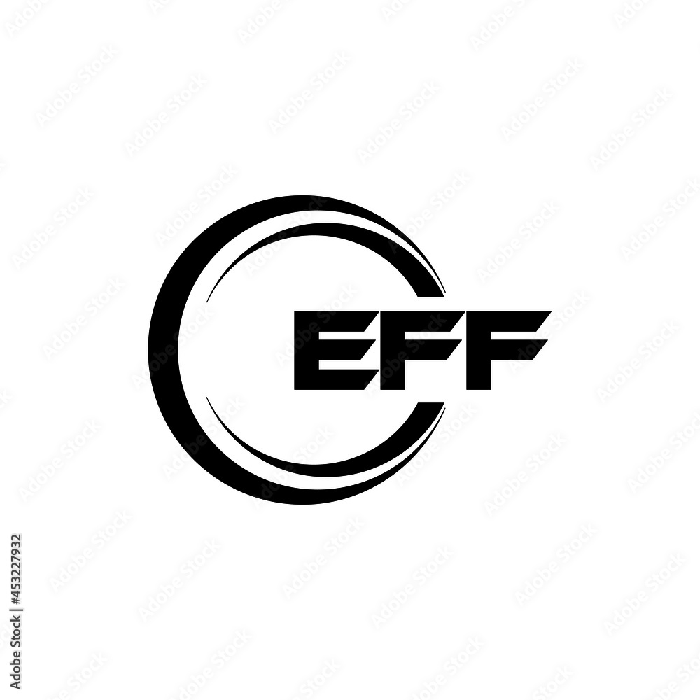 EFF letter logo design with white background in illustrator, vector ...