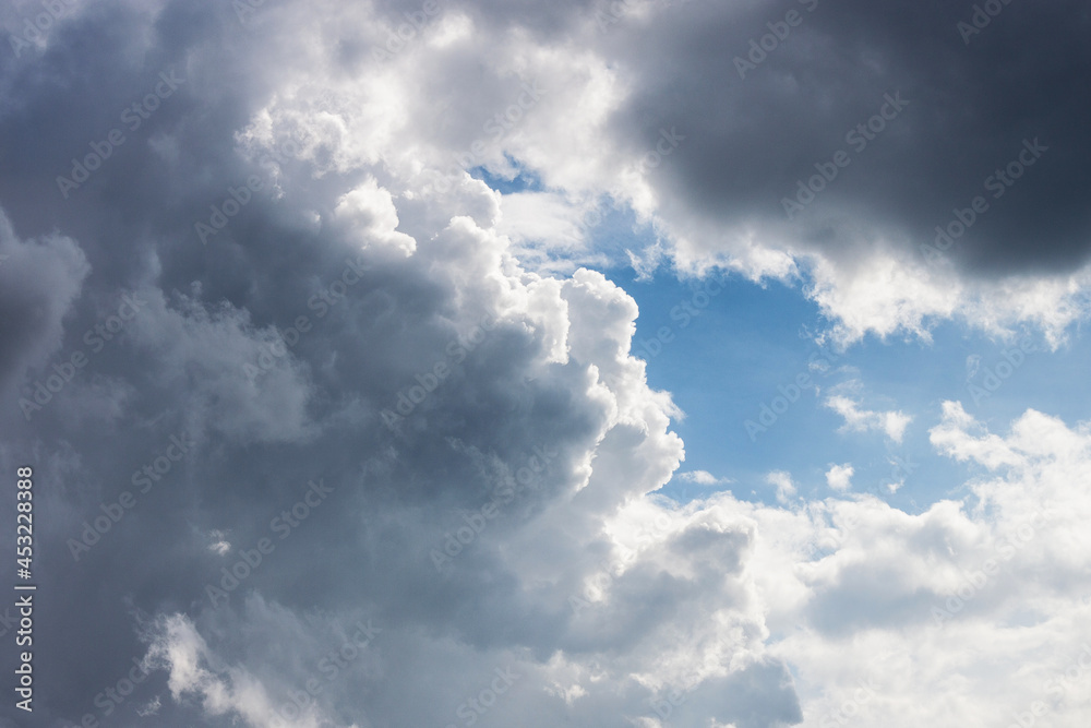 Cumulonimbus clouds on a clear sunny summer day. Cumulonimbus clouds on a clear sunny summer day.