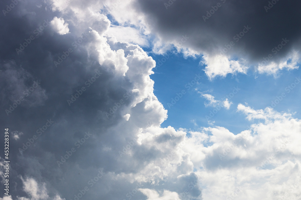 Cumulonimbus clouds on a clear sunny summer day. Cumulonimbus clouds on a clear sunny summer day.
