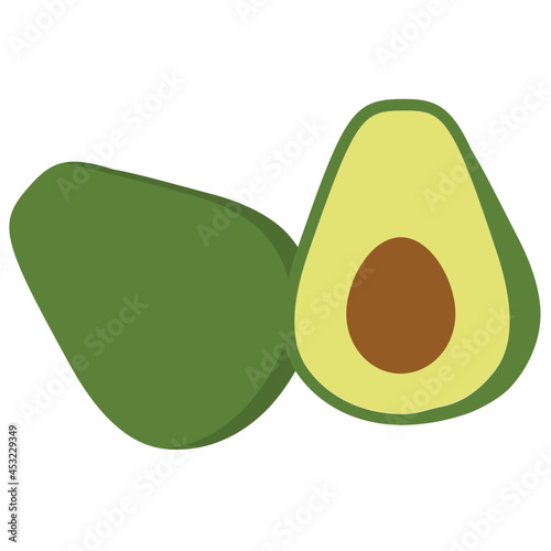avocado line icon