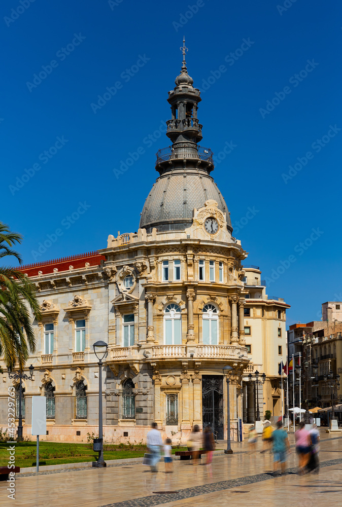 beautiful townhall building in centre of Cartagena in Spain