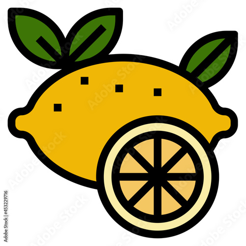 lemon line icon