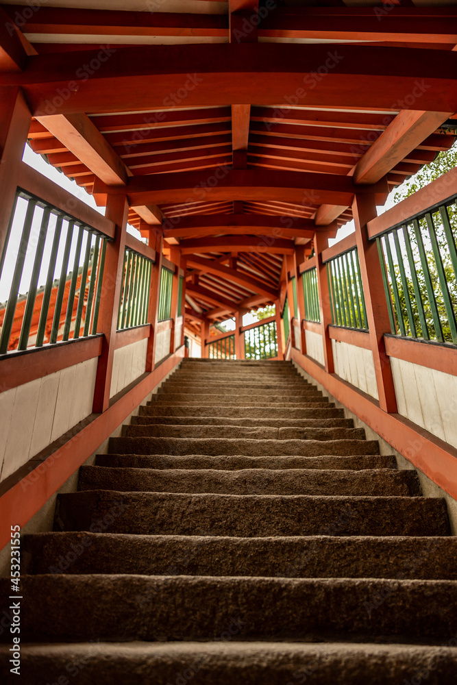 corridor in the temple of Hiroshima