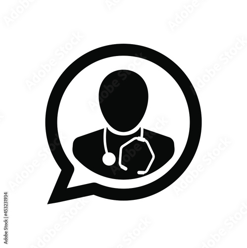online doctor icon on white background	