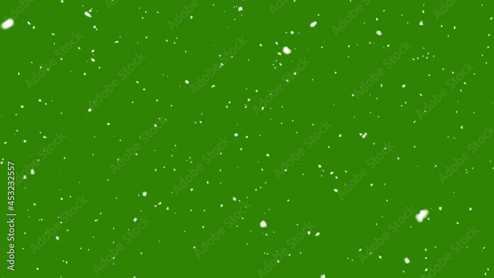 Snow falling on green screen background Snow falling on green screen background