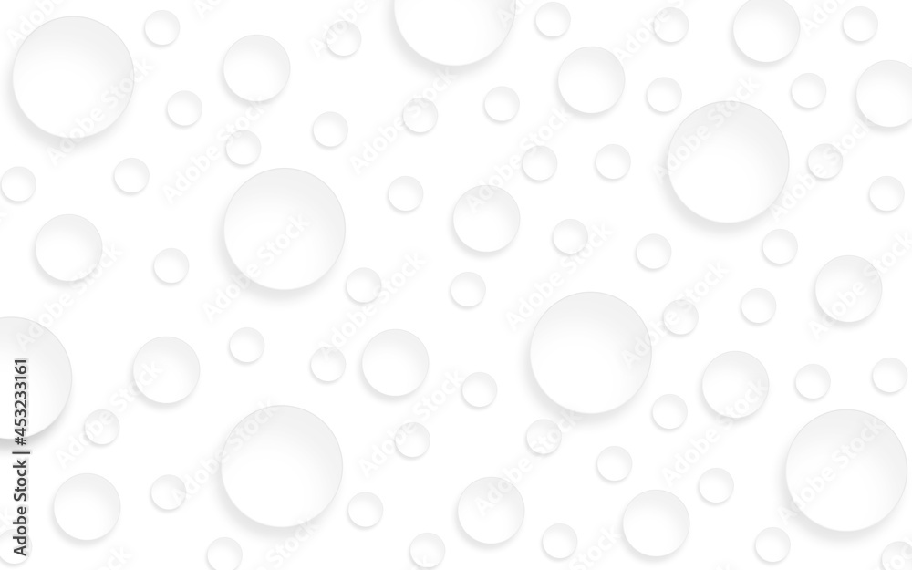 White 3d circles background. many white eclipse  texture pattern 