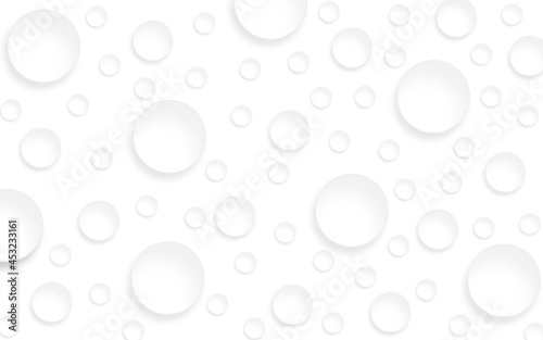 White 3d circles background. many white eclipse texture pattern 