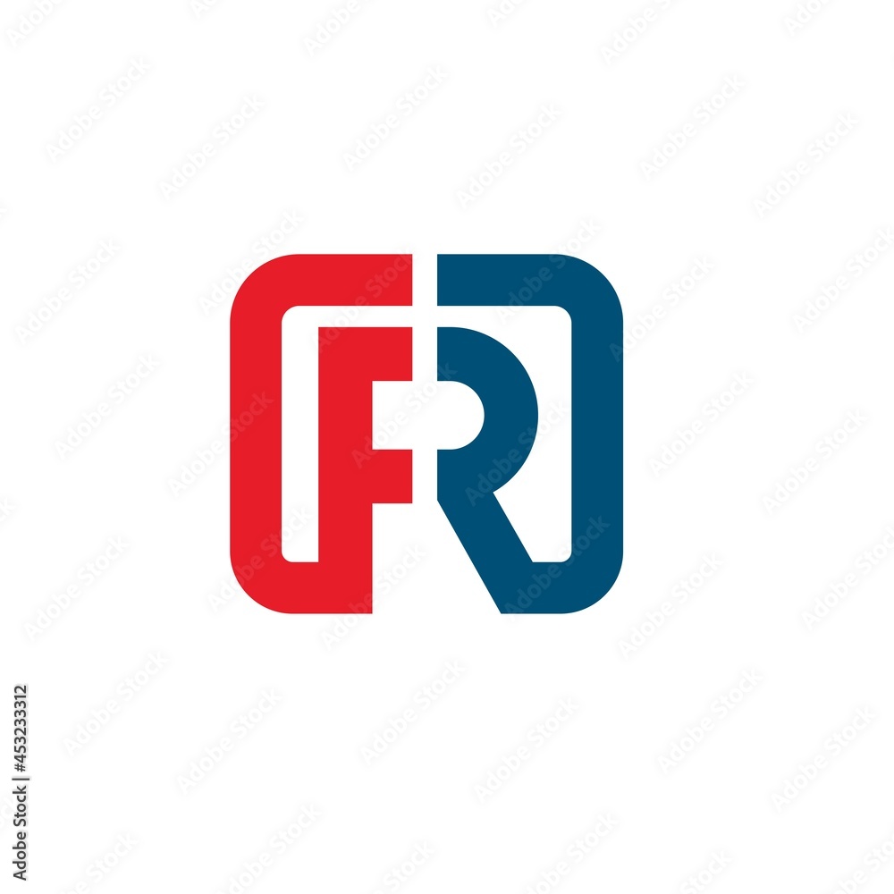 R or FR letter icon business vector design concept R or FR letter icon business vector design concept