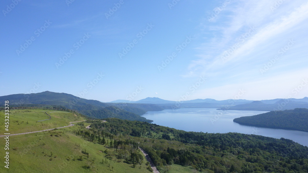 風景, 美幌峠, 峠, 湖, 空, 自然, 山