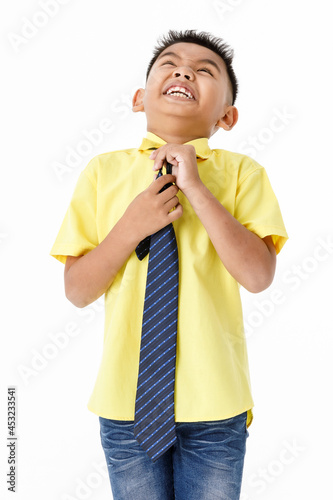 boy in yellow shirt