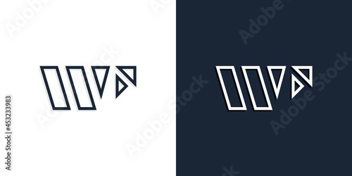 Abstract line art initial letters WF logo.