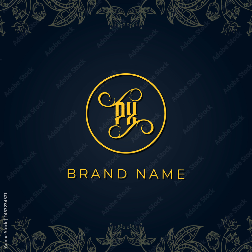 Royal luxury letter PX logo.