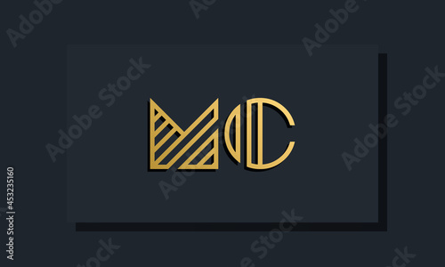 Elegant line art initial letter MC logo.