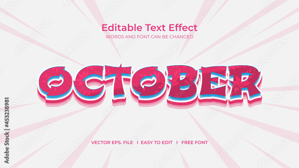 October text effect