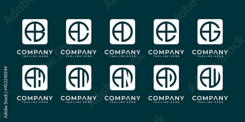 Mega logo monogram, initial, alphabet, and letter logo collection a and etc.
