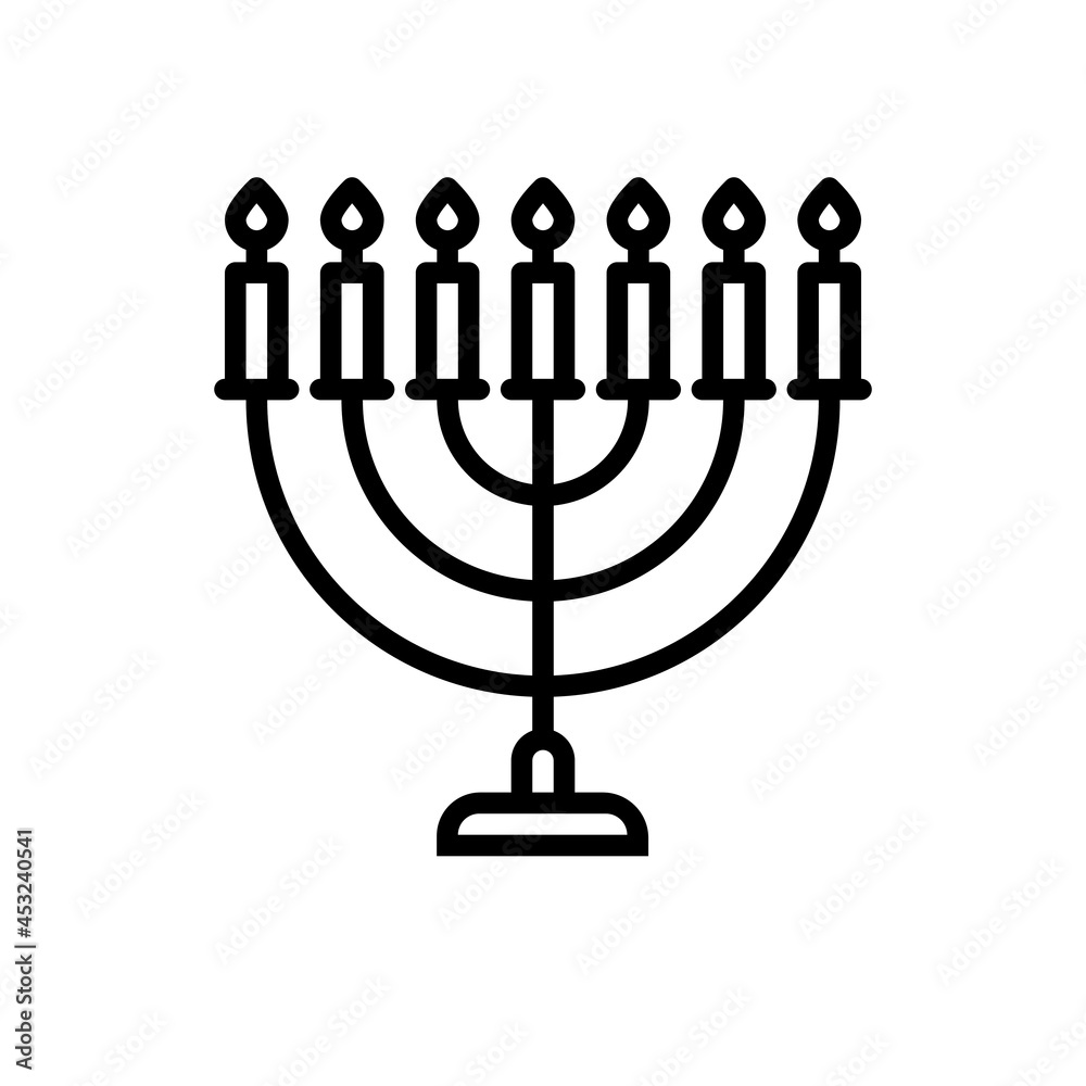 Candlestick icon vector. menorah illustration sign. candles symbol or logo.
