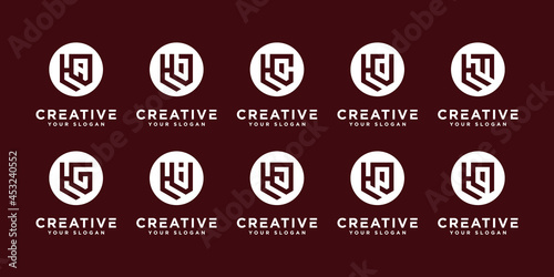 Creative initial a and etc, monogram collection logo design